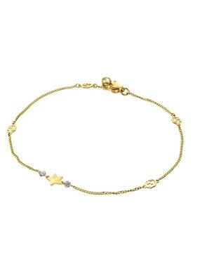 Gucci Interlocking Star Diamond 17 Bracelet 18k Yellow Gold